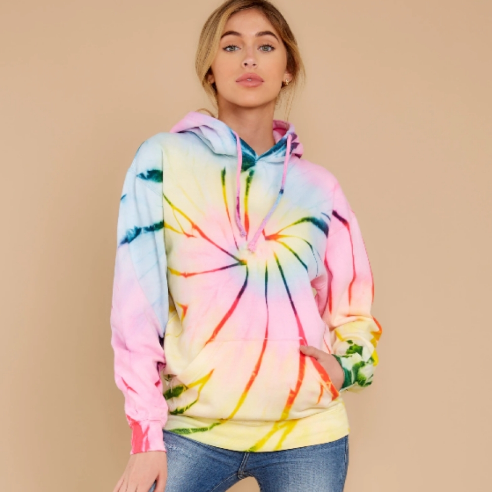 Prisma Pop Spiral Tie-Dye Hoodie